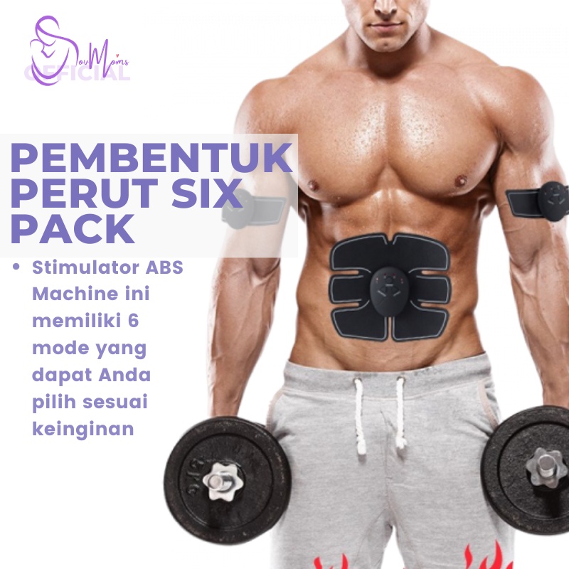 New! Alat fitnes Pembentuk Six Pack Abdominal Muscle Stimulator Trainer Stimulator Otot  Sale!