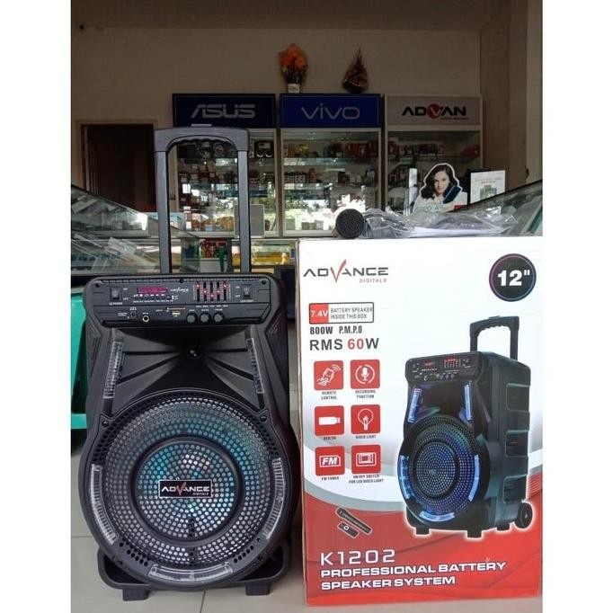 Advance Speaker meeting bluetooth K 1202 ukuran jumbo speaker 12 inci