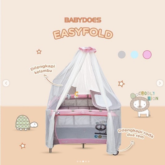 BabyDoes CH17071 BP Easyfold 17071 / 1707 / Baby Box Ranjang Tempat Tidur Bayi / Does