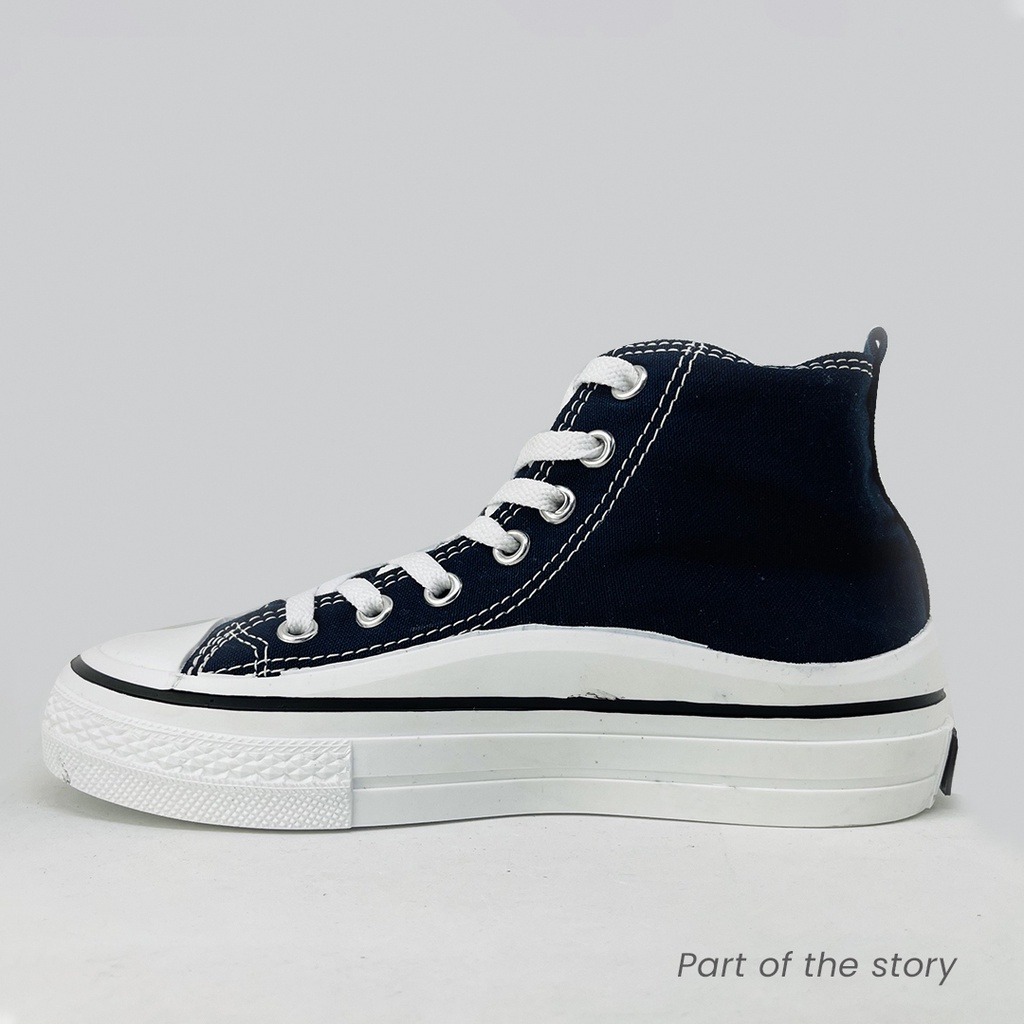 Sepatu Sneakers Canvas Wanita Sepatu sekolah Import Fashion Navy Unisex Sepatu Boots Gaya Trendy free Box Viola Shoes