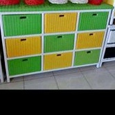 (ready stock)Lemari rotan sintetis-rak rotan sintetis-meja tv rotan-rak rotan plastik-meja belajar r