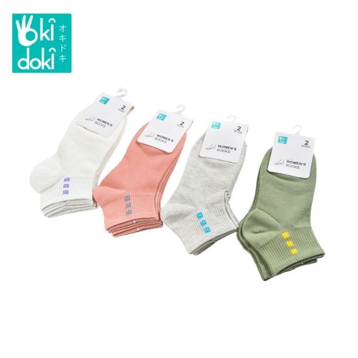 OKIDOKI WOMEN SOCKS 2PAIRS/SET DESIGN -19SW562 SW - KAOS KAKI 2 PASANG