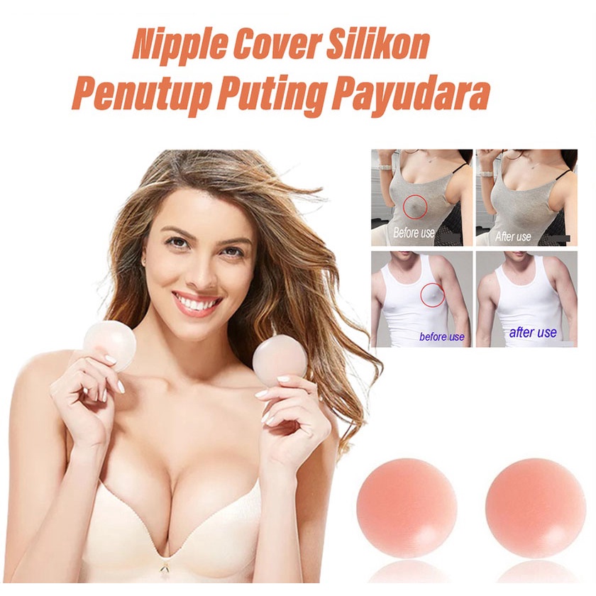 ZILLO Nipple Cover Invisible Bra Silikon Penutup Puting Payudara Cewek Cowok