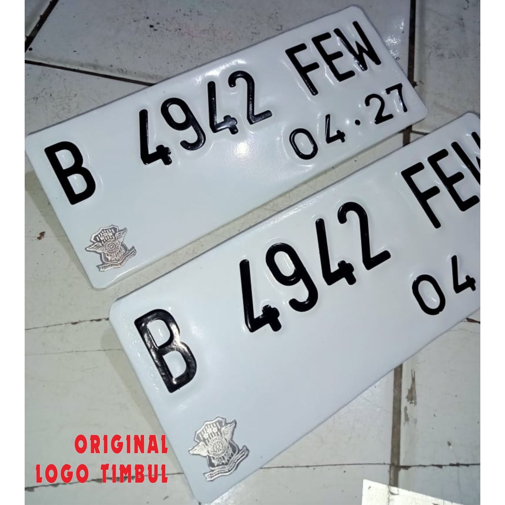 PLAT NOMOR MOTOR TEBAL 1,2mm ORIGINAL SAMSAT