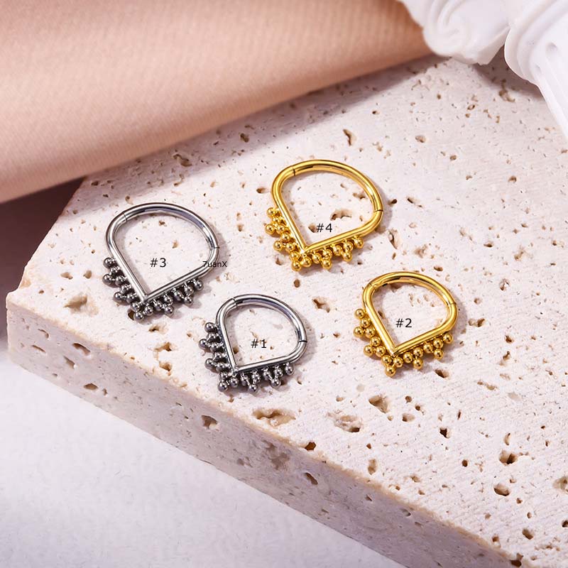 1 Buah G23 Baja Titanium Helix Tindik Hidung 16Gauge Lobe Earring Clicker Tragus Unisex Perhiasan Tubuh