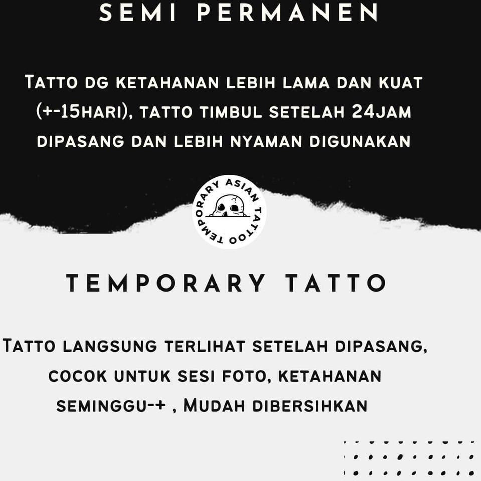 ╔║╗ SEMI PERMANEN "TULISAN-MANDARIN-LATIN-WRITING-HANDWRITING-JEPANG-CINA" ORIGINAL ASIANTATTO Tatto