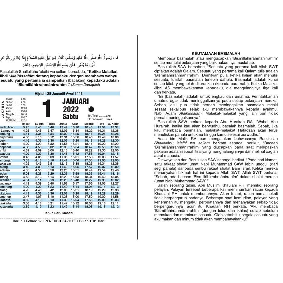 

(N-U4U)[❤] Kalender Fazilet 2022 paling laris