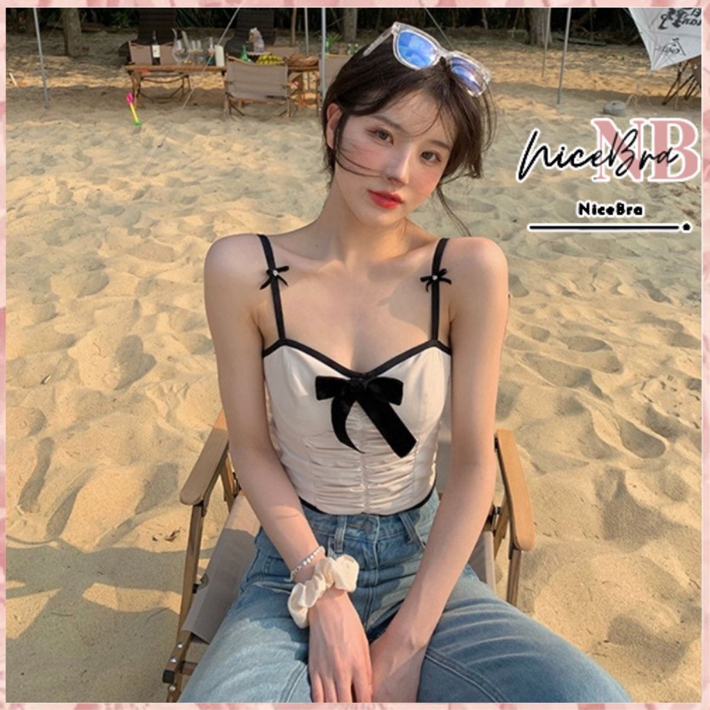 Nicebra Tanktop Fashion Wanita Import Model Pita Pakaian Dalam Tanktop 4078