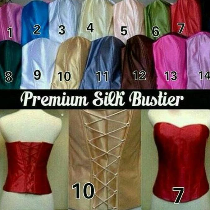Bustier premium satin dalaman kebaya Zipper
