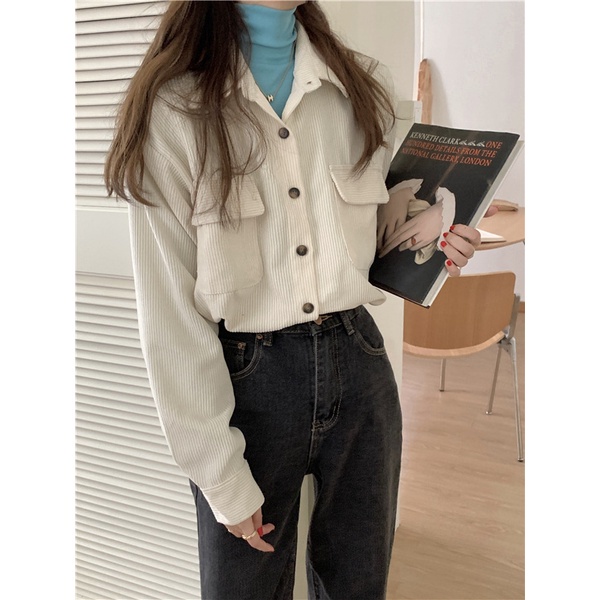 MOOGU ♡ S-3XL Oversize kemeja korea blouse wanita atasan top big size