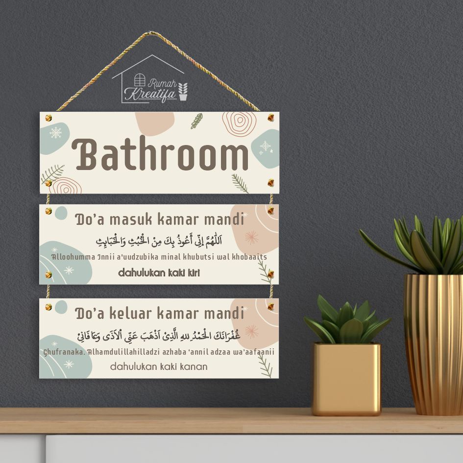 RUMAH KREATIFA HIASAN DINDING BATHROOM GANTUNGAN KAMAR MANDI DOA MASUK KAMAR MANDI