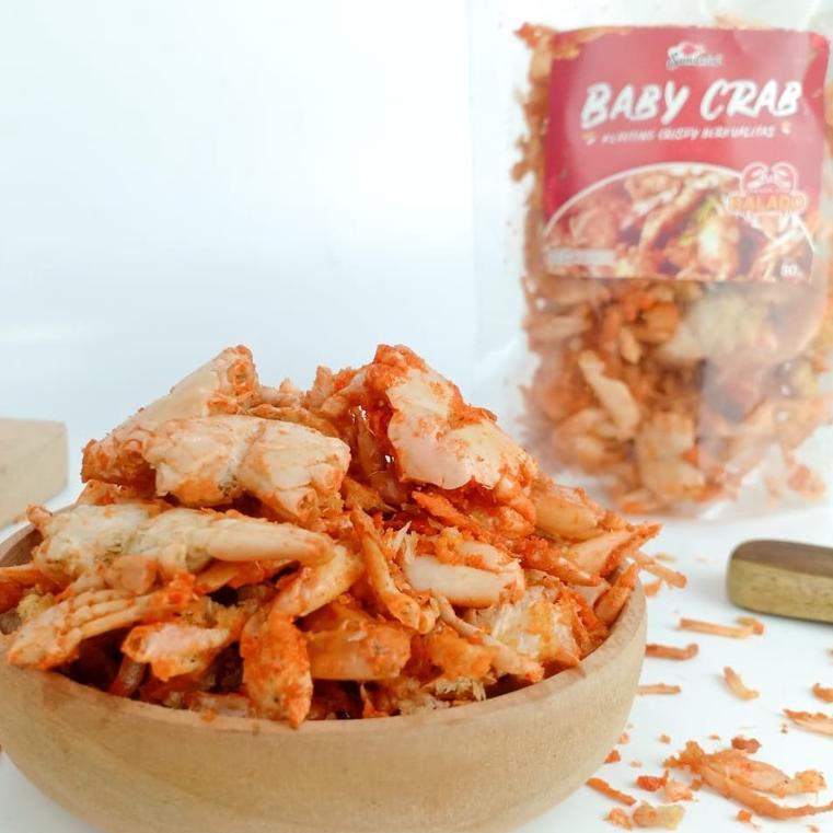 

(Q-8J)⭐️✎ Baby Crab Crispy / Izin Pirt Halal / Camilan / Keripik Crab / Snack / Kepiting Kriuk / Seafood / Crab Krips banyak diminati