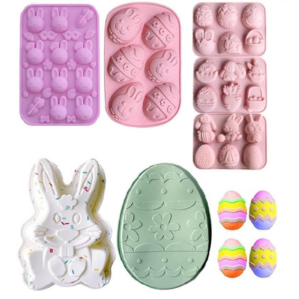 Solighter Cetakan Kue Rabbit Egg Bakeware 3D Alat Panggang Baking Mold