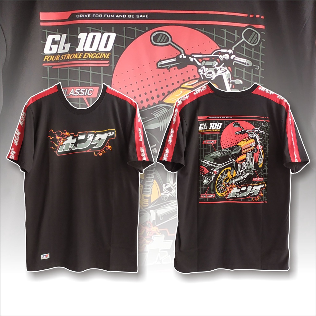 Jual Kaos Gl 100 Terbaru Original Atasan Kaos Cb Tshirt Kaos Honda