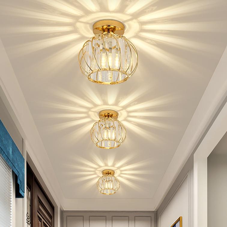 Tren Terbaru 3 warna Lampu Gantung Ruang Tamu Lampu Gantung Hias Ceiling Kristal Minimalis Lampu Gan