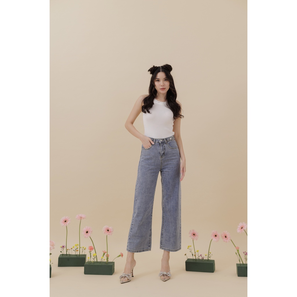 [ Marveile ] Jordyn Highwaist Jeans / Korean Jeans Wanita