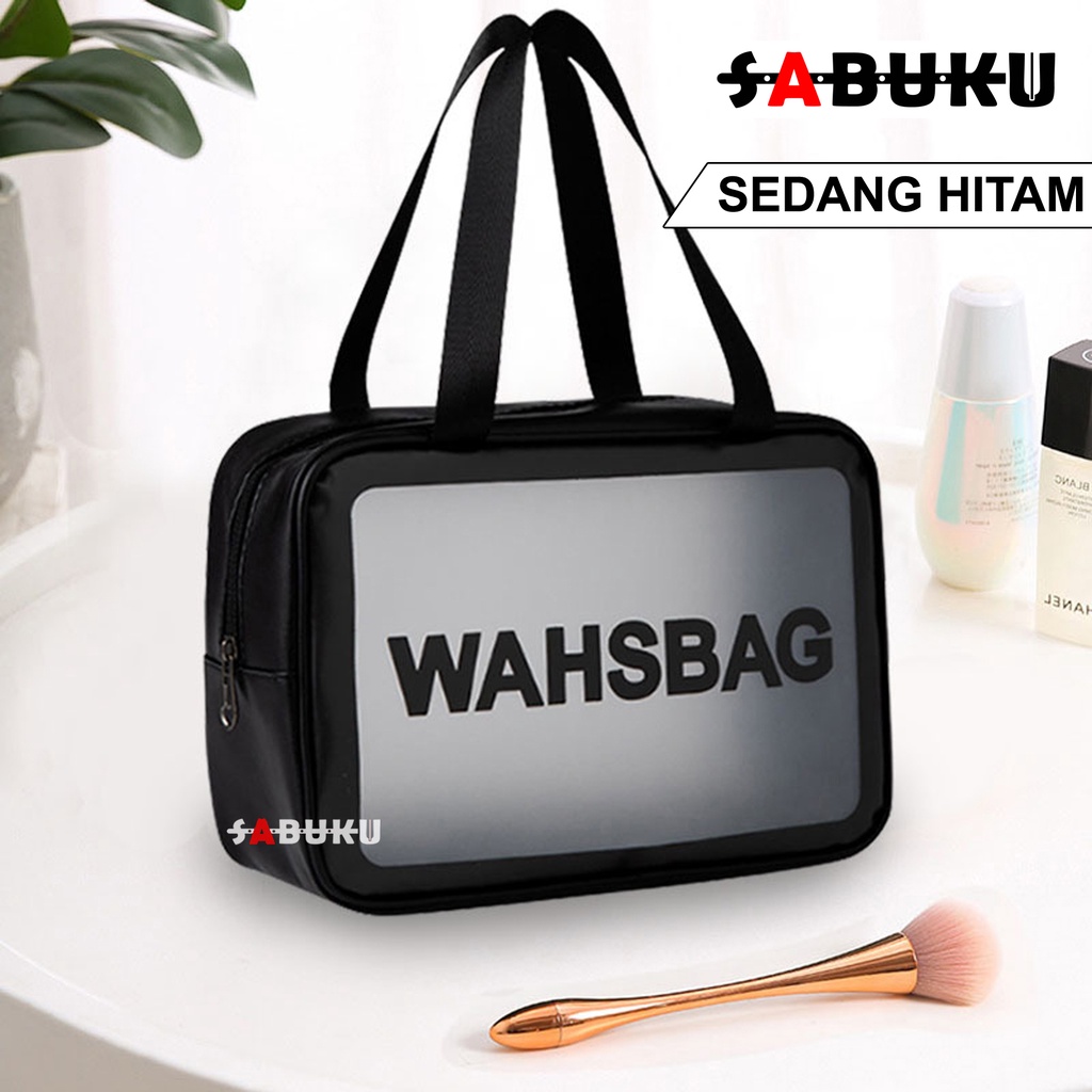 Tas Kosmetik Washbag Travel Pouch Make Up Organizer Transparan Waterproof Kecil Portable Wash Bag Washbag Toiletry -222