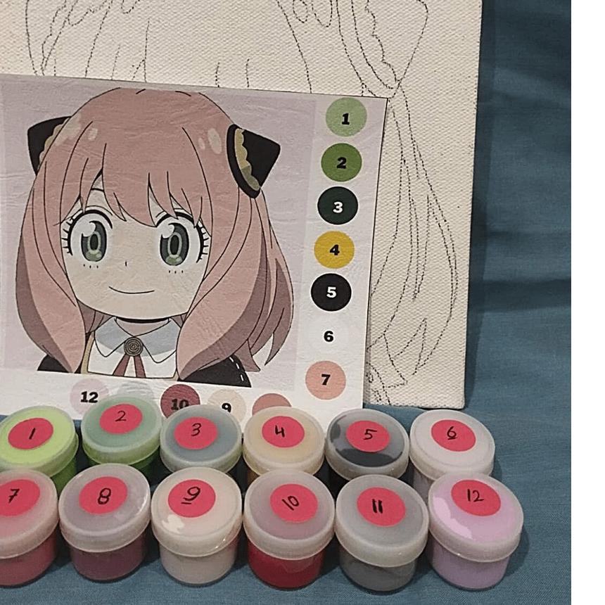 

Lagi Trend (Free Travel Pouch/Memo Notes) Paint by Number - Paint by Number Anime - Painting Kit - Anya Forger - Ania Forger - Spy x Family - Kanvas 20x20 - Set Melukis - DIY Painting - Murah Berkualitas - Infinity_Art_88~