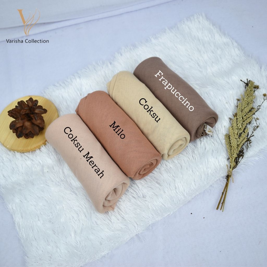 Kerudung segi empat paris jadul polos original Varisha