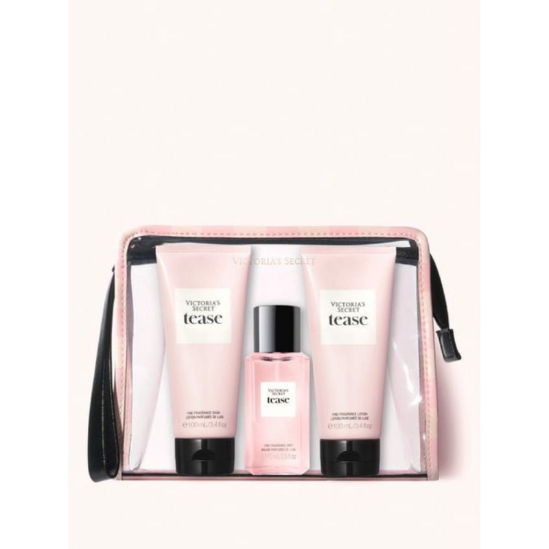 VICTORIA'S SECRET GIFT SET TRAVEL SIZE BARE VANILLA / PURE SEDUCTION / VELVET PETALS / TEASE