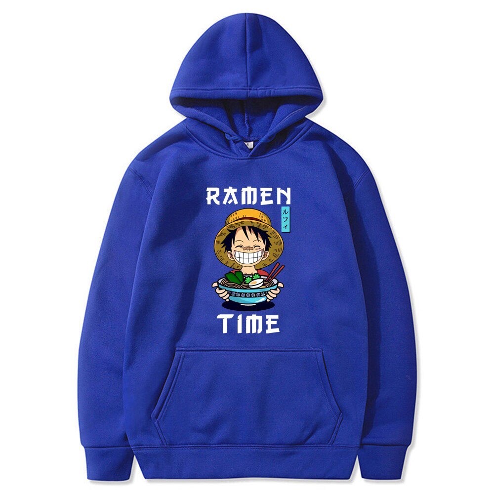 RAMEN TIME ONE PIECE Jumper Hoodie II  Sweater Hoodie Trendy II Sweter Oblong Topi Sz M - XL ( Pria &amp; Wanita / Anak &amp; Dewasa )