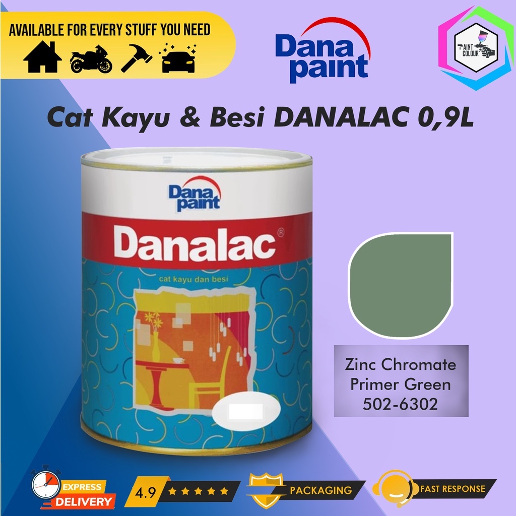 Cat kayu Dan Besi DANALAC Zinc Chromate primer Green 502 - 6302