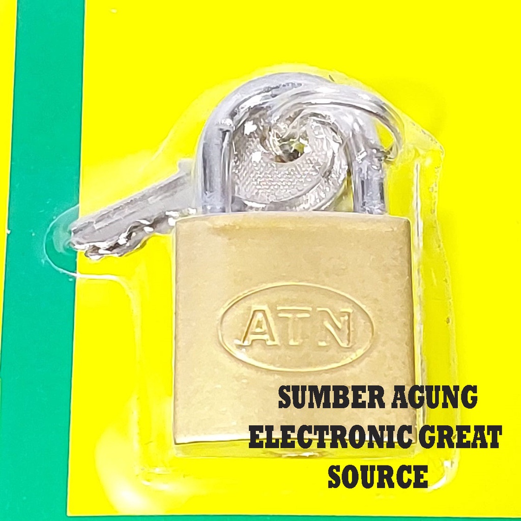 ATN Gembok Kecil Kuning 25mm Padlock Untuk Koper Kunci Tas Biasa Manual