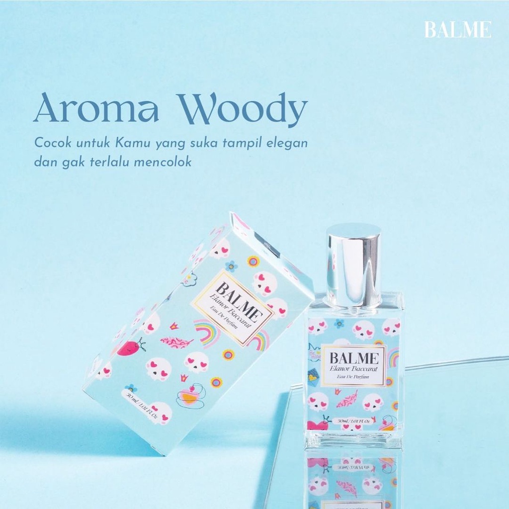 Balme Parfum Parfume Farfum Minyak Wangi Wanita Pria Cewek Cowok Anak Unisex Tahan Lama Dan Wangi Semprot Spray Roll On 24 Jam Non Alkohol Original 100% Elanor Baccarat