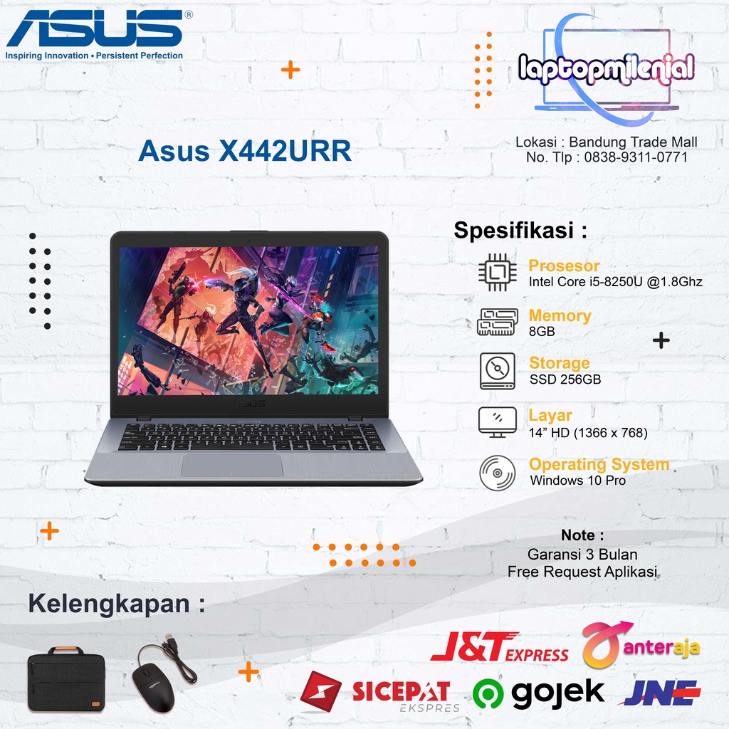 Asus VivoBook X442 Intel Core i5-8250U RAM 8GB SSD 256GB Dual VGA MX130 2GB