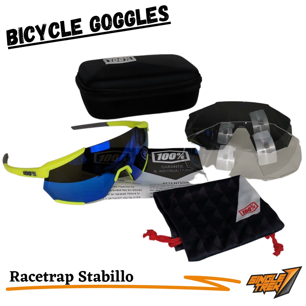 Kacamata Sepeda Lensa Ultra HD Perlindungan  UV Racetrap Stabillo