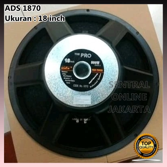 SPEAKER ADS 1870 18 inch FULL RANGE PRO 18" ADS 1870 18inch 800 Watt