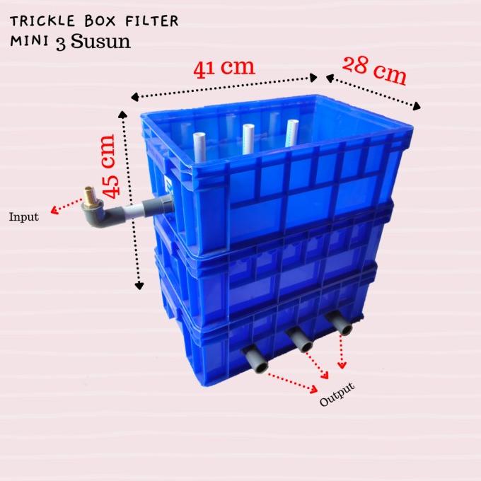Trickle Box Filter Kolam Koi Paket Hemat 3 Susun