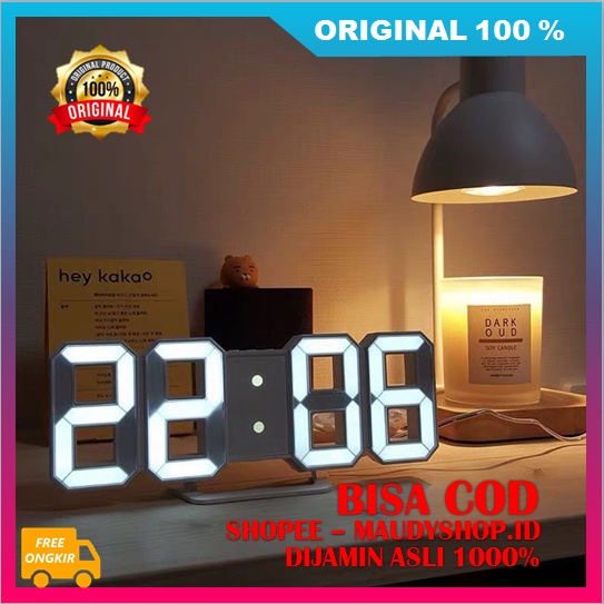 LED Digital Clock Jam Digital 3 Dimensi Jam LED 3D ASLI ORI