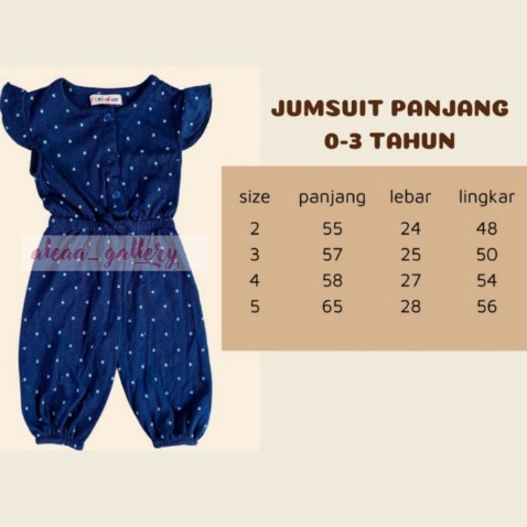 Jumpsuit Anak Perempuan 0-3 Tahun - Baju Anak Bayi Perempuan