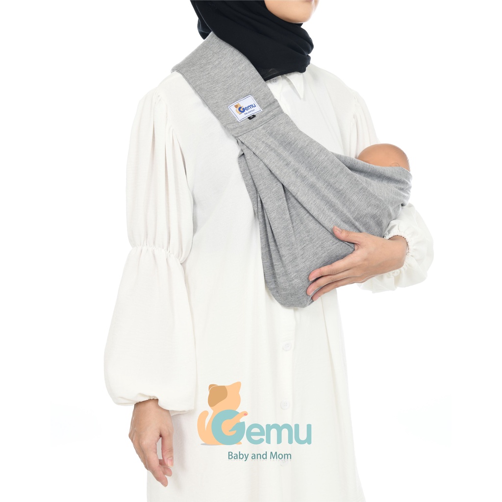 GEMUBABY Gendongan Bayi Samping Instan Geos Busa Gen Two Premium plus Pouch