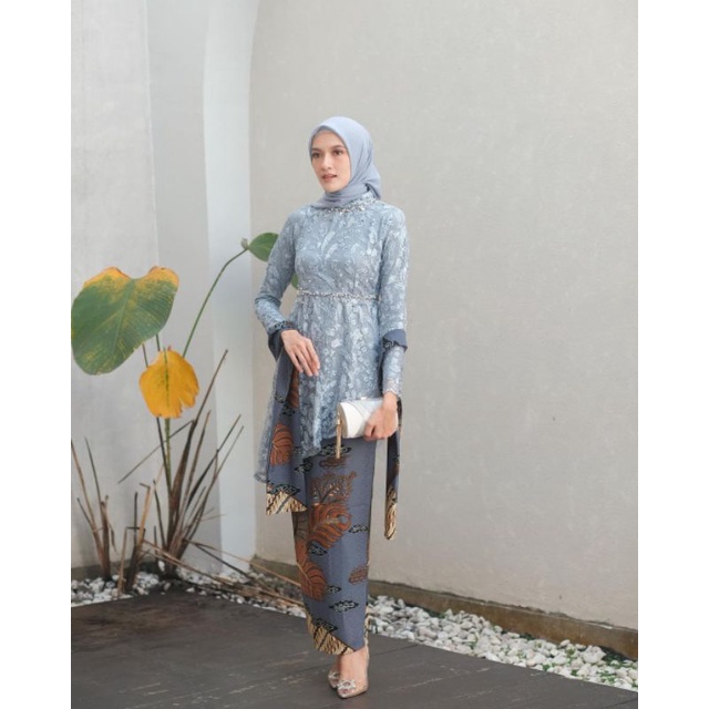 SET COUPLE ZARA ICE BLUE | KEBAYA MODERN KEBAYA LAMARAN KEBAYA WISUDA KEBAYA TUNANGAN TERBARU