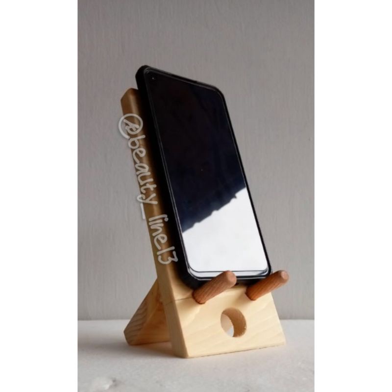 PROMOStand Holder Handphone Kayu//Sandaran HP+Gantungan Kunci+Jam Tangan
