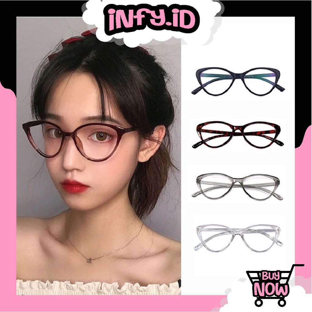 INFY - Kacamata Anti Radiasi Cat Eye Korea Model Terbaru G026