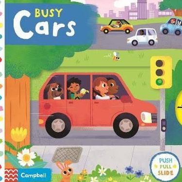 

Campbell Busy Cars. Push Pull Slide Board Book/Buku Anak Import