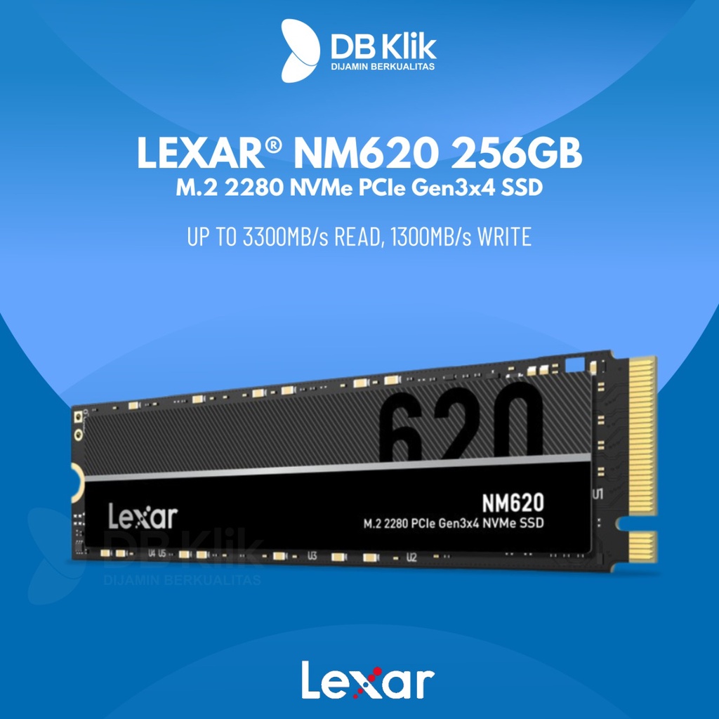 SSD LEXAR 256GB NM620 NVMe M.2 2280 PCIe Gen3x4 - Lexar LNM620 256GB