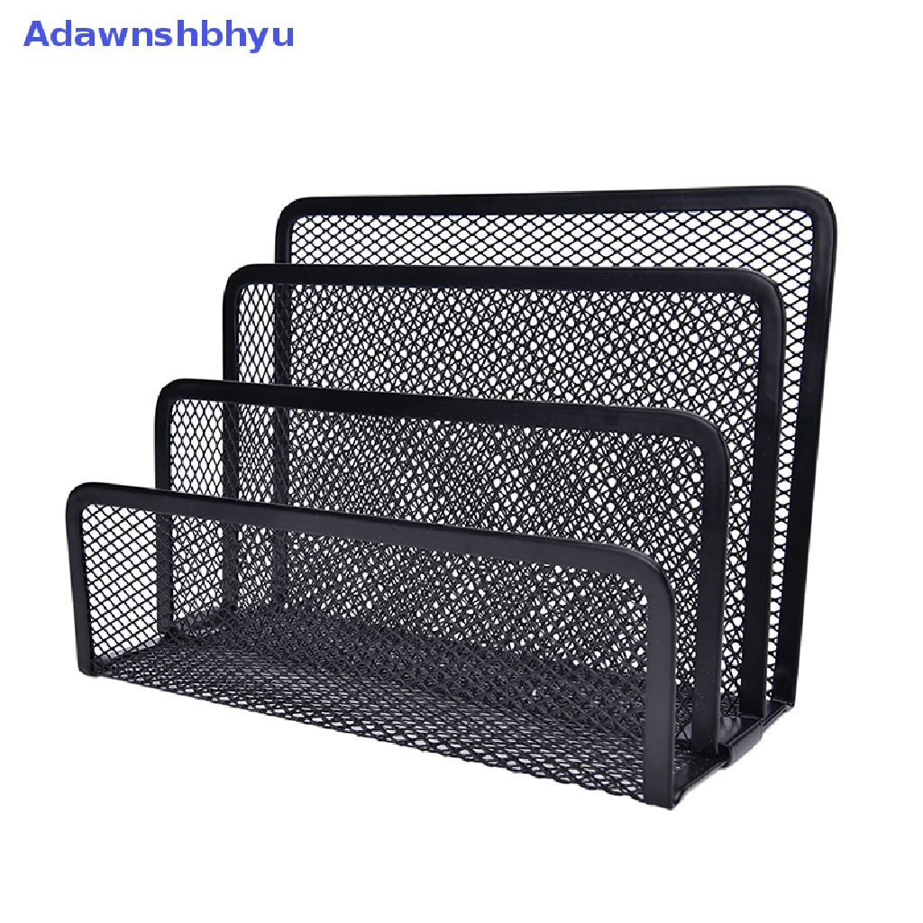 Adhyu Rak Penyimpanan File Kertas Surat Mesh Hitam Holder Tray Organizer Desktop Kantor, ID