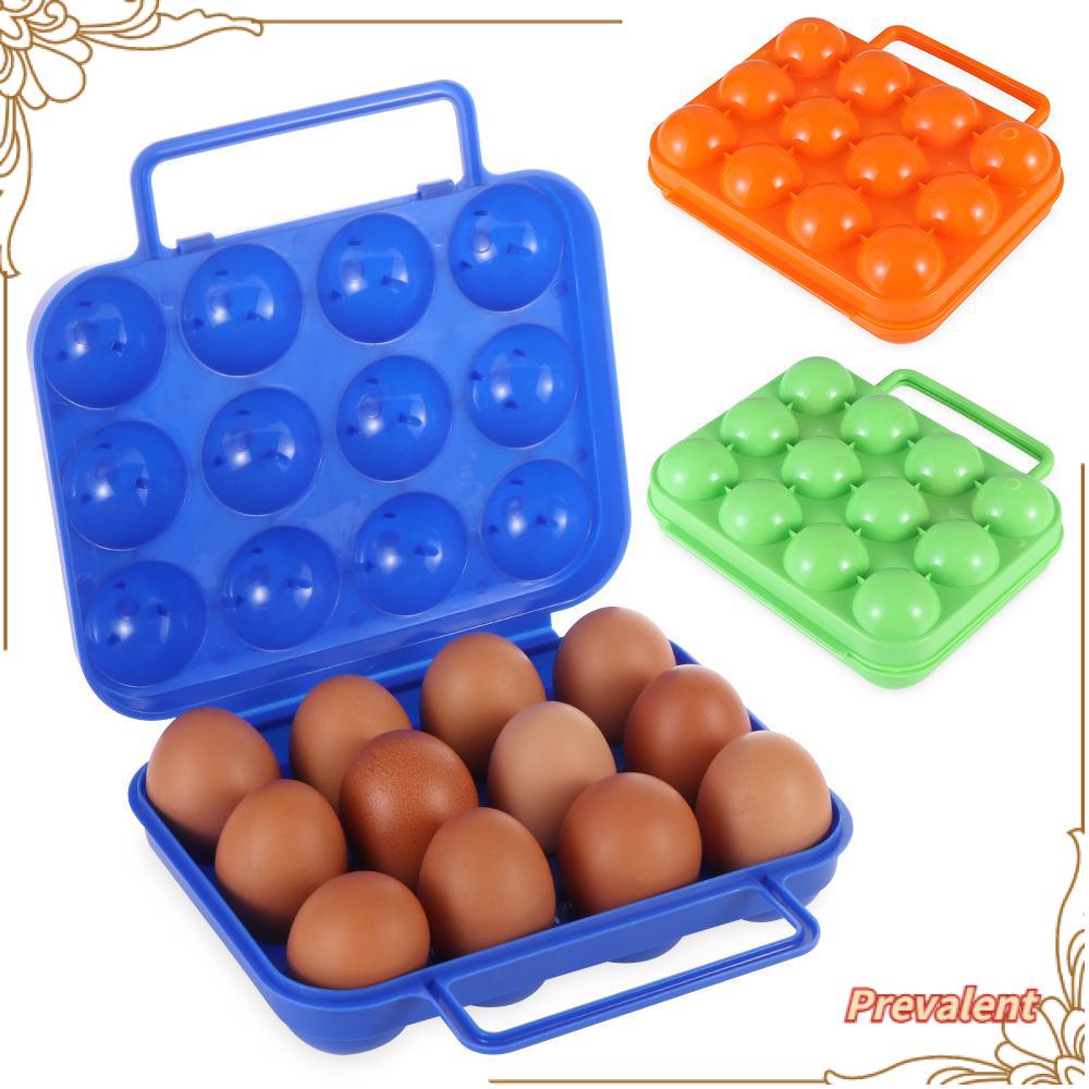 Preva 6/12 Grid Kotak Penyimpanan Telur Plastik Portable Organizer Case Outdoor Camping Piknik