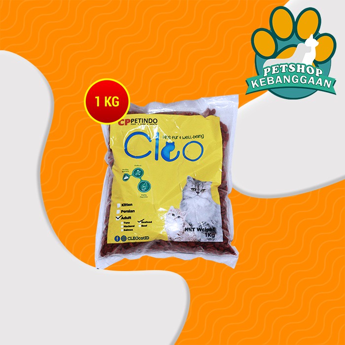 Cat Food CLEO repacking 1 kg makanan kucing