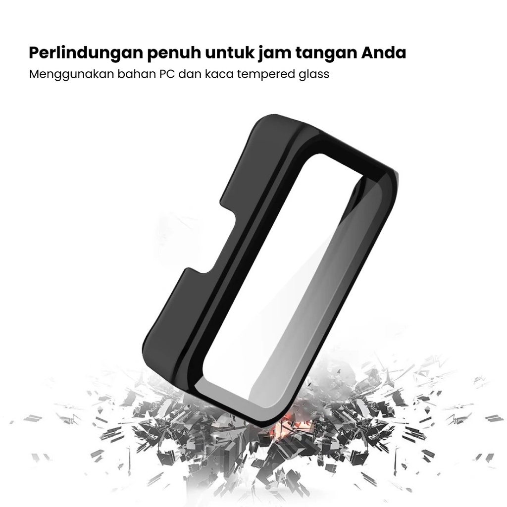 2 in  1 Pelindung Layar Pelindung Case Huawei Band 6 7 / Honor Band 6 Hard Full Cover