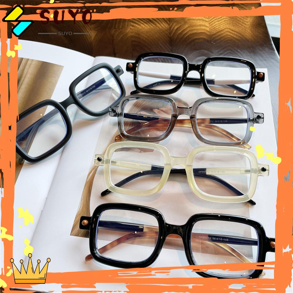 Suyo Kacamata Hitam Wanita Fashion Square Eyeglasses Sun Glasses