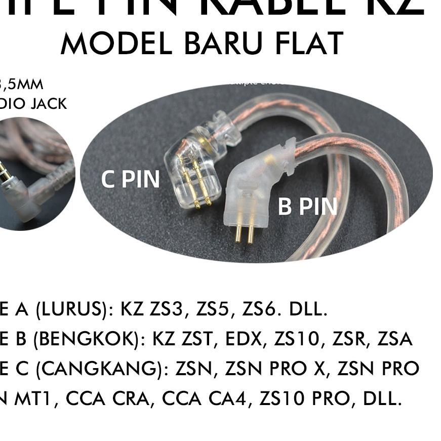 Langsung Atc Kabel KZ ZSN PRO Kabel KZ Copper / Silver for ZS3 ZS10 PRO ZST Kabel KZ ZSN EDX ZST X T