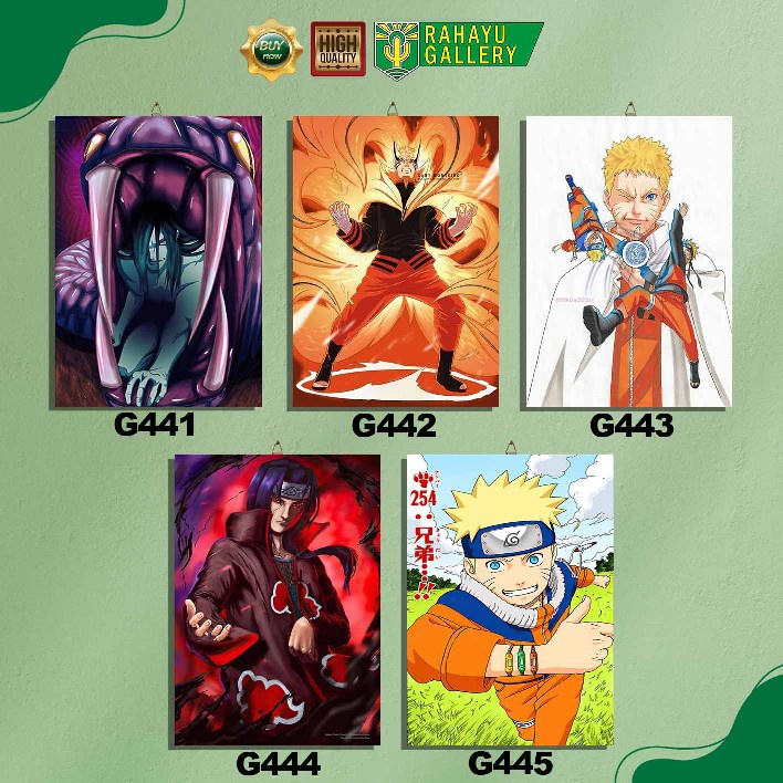HIASAN KAMAR WALL DECOR POSTER KAYU ANIME NARUTO GG441