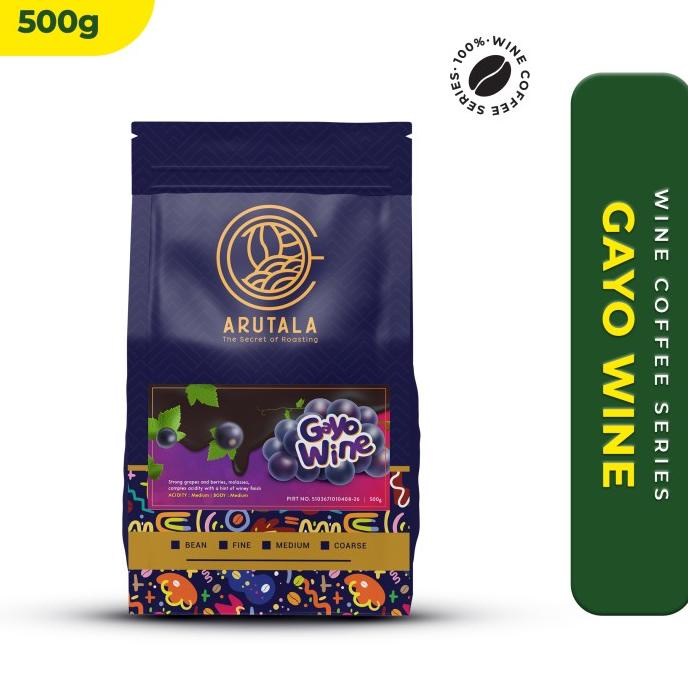 

[BISA COD] ARUTALA Kopi Arabika Gayo Wine 500 Gram