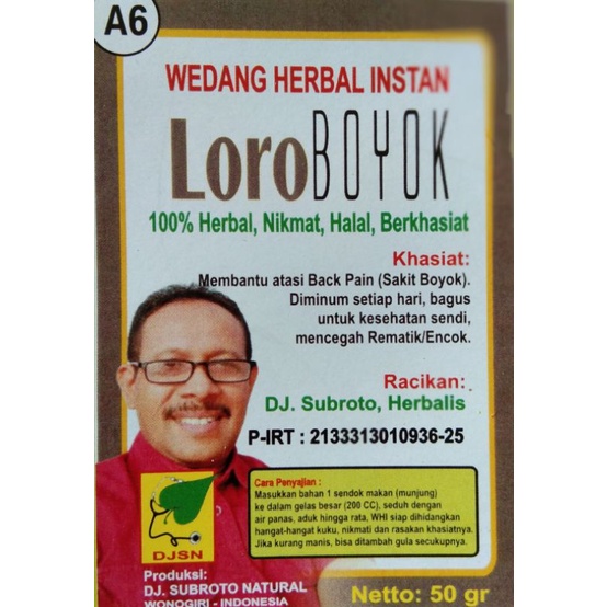 

WEDANG HERBAL INSTAN (WHI) "LORO BOYOK
