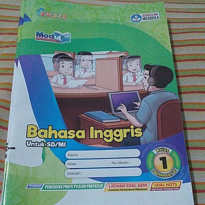 lks Bahasa Inggris untuk SD/MI kelas 1 semester 2|eksis